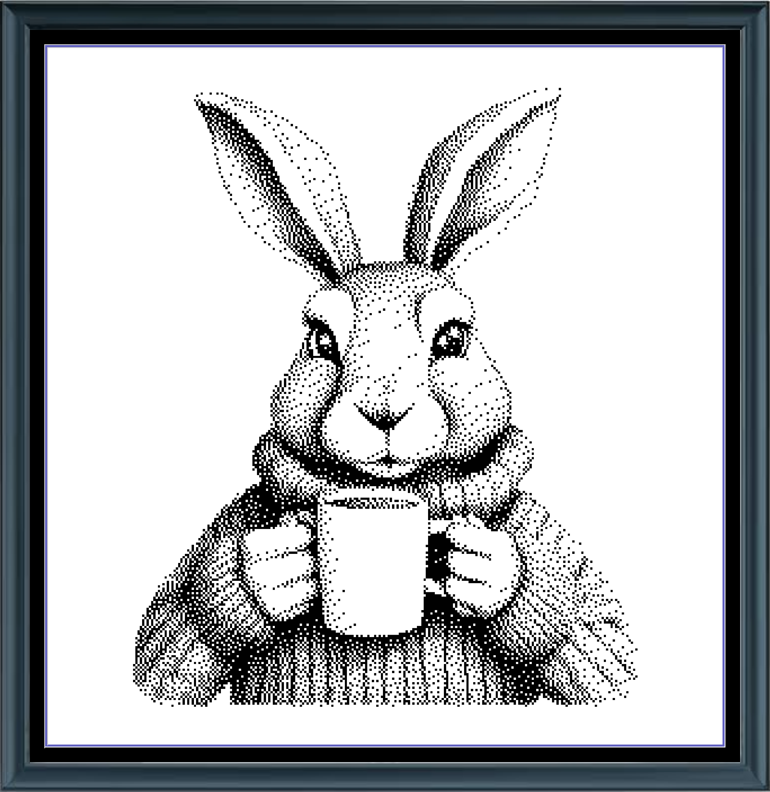 Stitching Jules Design Cross Stitch Pattern Rabbit Animal Coffee Cute Funny Monochrome Counted Cross Stitch Pattern Digital Download
